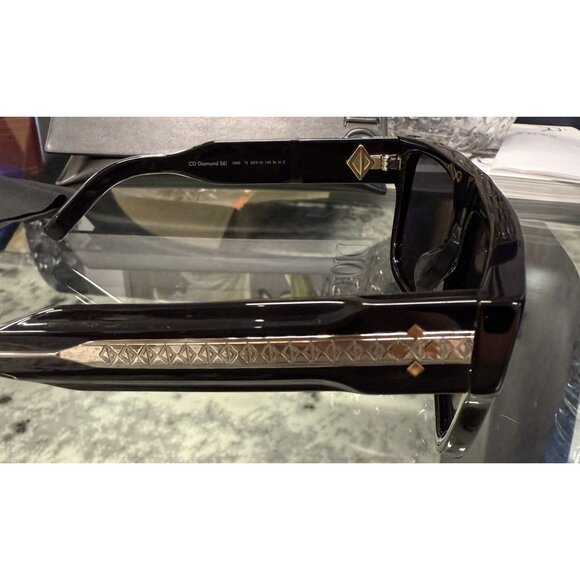 Christian Dior CD Diamond S61 Black Rectangular Sunglasses With Case Lens - Picture 6 of 15